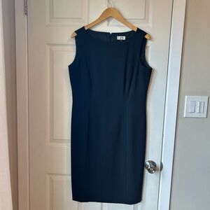 Tahari ASL Black Sleeveless Sheath Dress